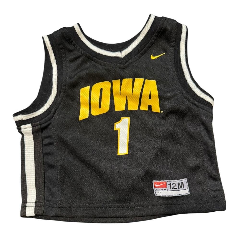 Nike Iowa Hawkeyes Baby Jersey #1 Black Gold Infant 12M Basketball Football